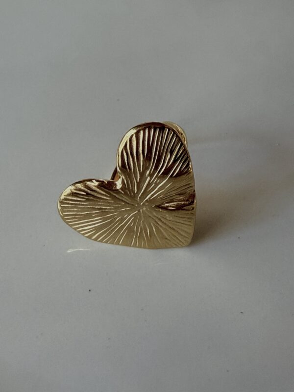 Anillo Corazon Griego Dorado